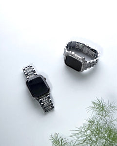 Applewatch steel band_ Oyster cubic zirconia ver.