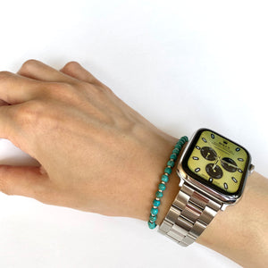Correa de acero inoxidable Apple Watch (tipo Oyster / PLATA)