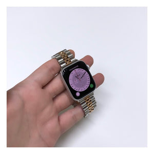 Apple Watch stainless steel band (Jubilee type / SILVER-ROSE GOLD Combination)